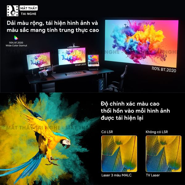 JMGO N1s Ultimate 4K - Máy chiếu thông minh tích hợp Google TV và hỗ trợ Netflix chính chủ, độ phân giải 4K UHD 3840x2160p, độ sáng 3500 Ansi lumens