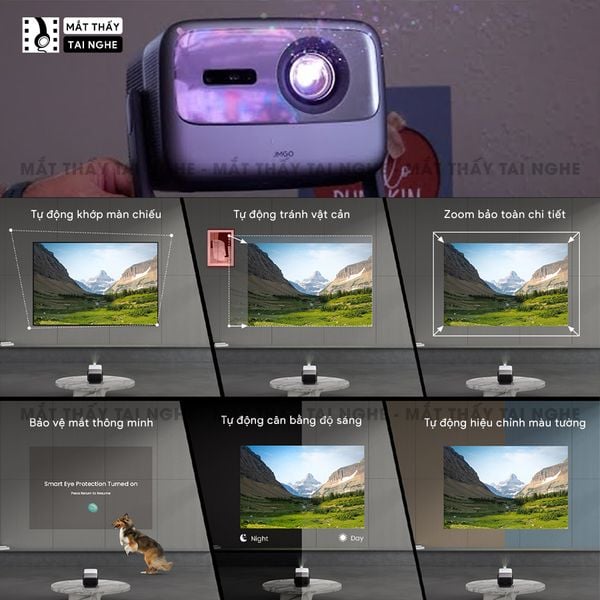 JMGO N1s Ultimate 4K - Máy chiếu thông minh tích hợp Google TV và hỗ trợ Netflix chính chủ, độ phân giải 4K UHD 3840x2160p, độ sáng 3500 Ansi lumens