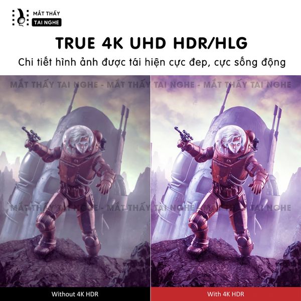 Viewsonic PX701-4K - 99% - Máy chiếu 4K, 3200 Ansilumens, 240Hz 4.2ms, 4K HDR, Auto Keystone, Dual HDMI, tuổi thọ cao lên đến 20000h