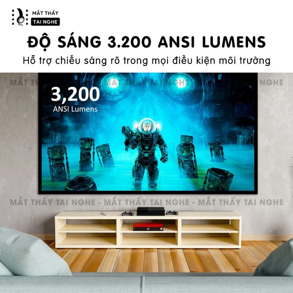 Viewsonic PX701-4K - 99% - Máy chiếu 4K, 3200 Ansilumens, 240Hz 4.2ms, 4K HDR, Auto Keystone, Dual HDMI, tuổi thọ cao lên đến 20000h