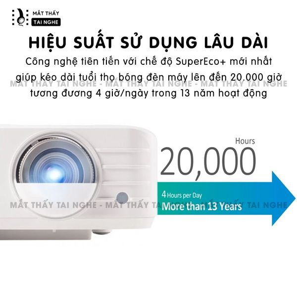 Viewsonic PX701-4K - 99% - Máy chiếu 4K, 3200 Ansilumens, 240Hz 4.2ms, 4K HDR, Auto Keystone, Dual HDMI, tuổi thọ cao lên đến 20000h