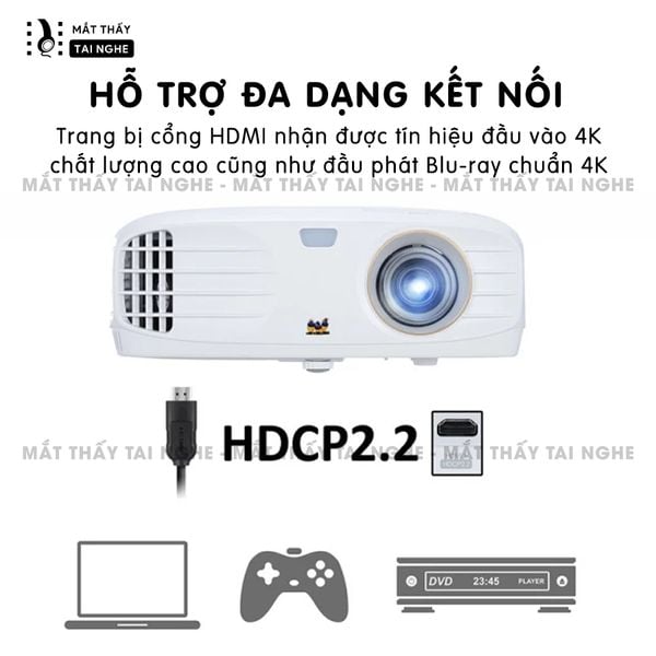 Viewsonic PX747-4K - Máy chiếu 4K HDR độ sáng 3500 Ansilumens, tuổi thọ 15000h, máy chiếu 4K tốt nhất tầm giá