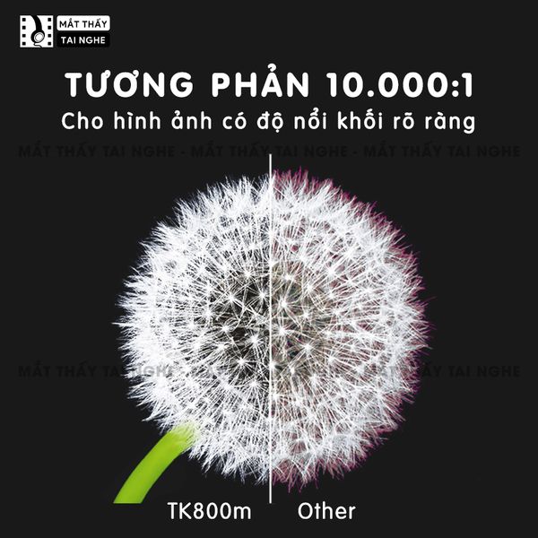 BenQ TK800m - 99% - Máy chiếu chuẩn 4K 3840x2160p, độ sáng cao 3000 Ansi, hệ màu 10 bít ( 1,07 tỷ màu), Rec 709, chế độ HDR, tuổi thọ 15,000h chất lượng hình ảnh cực đẹp