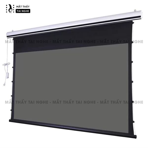 Màn chiếu điện tương phản cao tự động chất liệu cao cấp, cho hình ảnh sắc nét, chuyên dụng cho mọi loại máy chiếu, hỗ trợ 7 kích thước