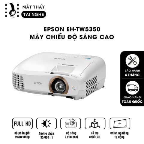Epson EH-TW5350 - 99% - Máy chiếu Full HD 1920x1080p chuyên Cinema, tương phản siêu cao 35.000:1, hỗ trợ chiếu 3D cực đẹp, có chế độ kết nối không dây tiện lợi