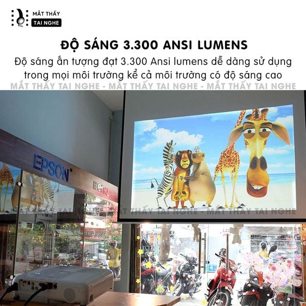 Epson EB-W05 - 99% - Máy chiếu WXGA 1280x800p, độ sáng 3.300 ansi, tương phản 15.000:1, hình ảnh nét đẹp, hỗ trợ trình chiếu dạy học & văn phòng cực sáng rõ