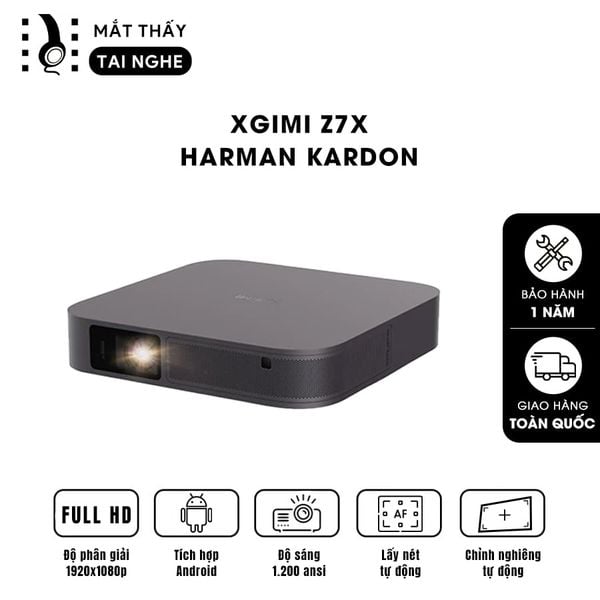 Xgimi Z7X - Máy chiếu thông minh bản nội địa máy chiếu DLP công nghệ 3D độ sáng 1.200 Ansi cho hình ảnh và màu sắc cực đẹp