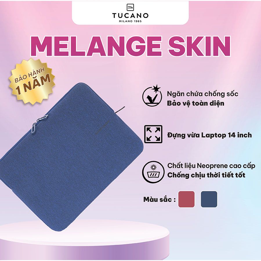  Túi Chống Sốc TUCANO Melange Skin (Laptop 13 inch / Mac 13 inch) 