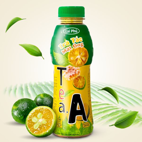 Trà Tắc Mật Ong Tea.A Chai 450ml