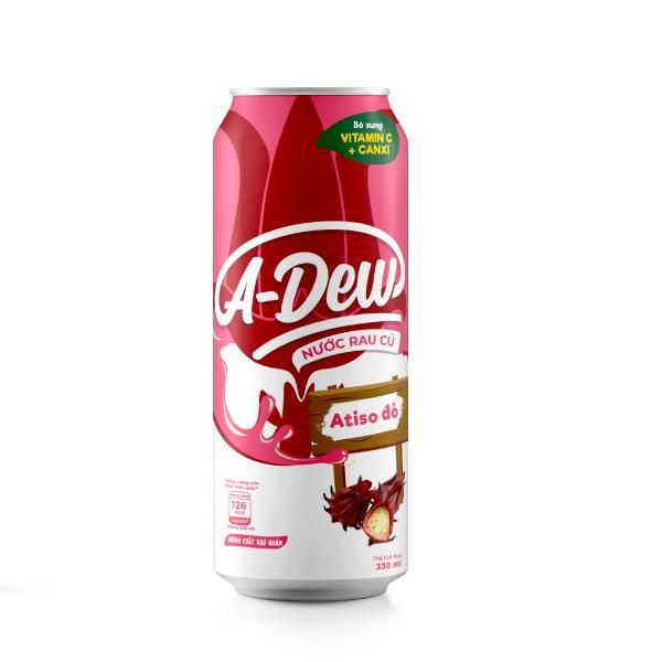 Nước Atiso Đỏ A-Dew Lon Sleek 330ml