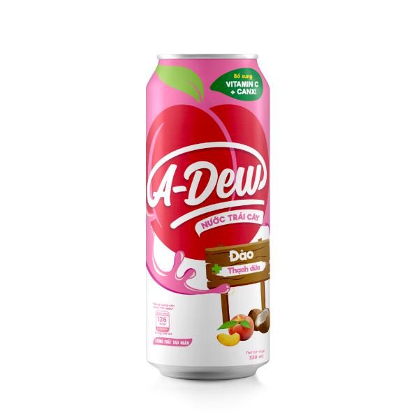 Nước Đào Thạch Dừa A-Dew Lon Sleek 330ml