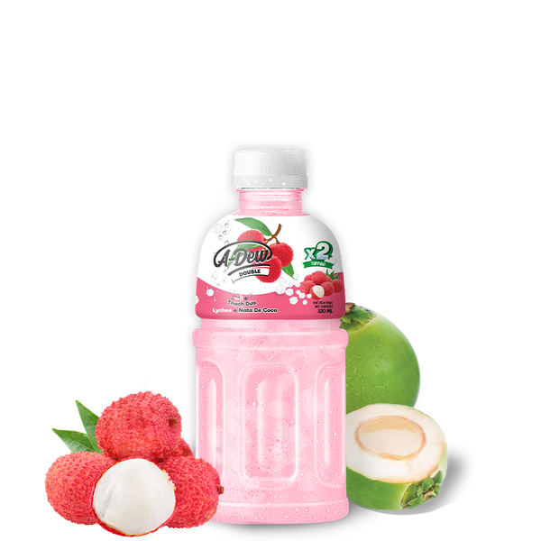 Nước Vải Thạch Dừa A-Dew Double Chai 320ml