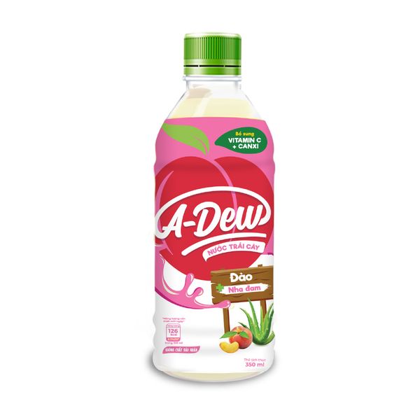 Nước Trái Cây A-Dew Đào Nha Đam Chai 350ml