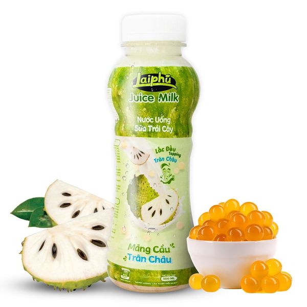 Lai Phu Soursop Juice Milk Drink With Pearl Jelly 300ml