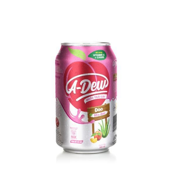 Nước Trái Cây A-Dew Đào Nha Đam Lon 200ml