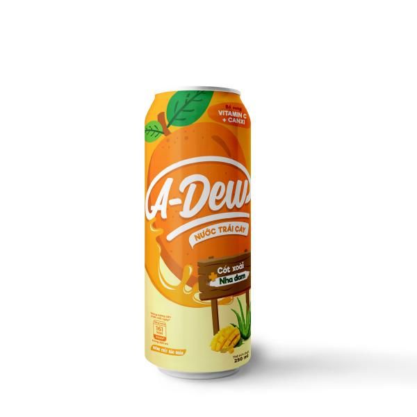 Nước Trái Cây A-Dew Xoài Nha Đam Lon Sleek 250ml