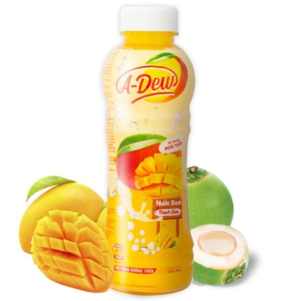 Nước Xoài Thạch Dừa A-Dew Chai 450ml