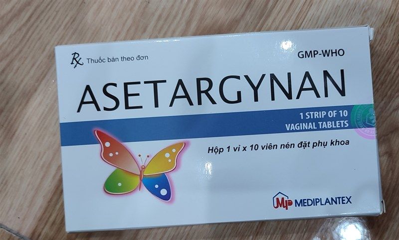 Đặt Phụ Khoa Asetargynan Điều Trị Viêm Nhiễm Nấm Ngứa H10 viên
