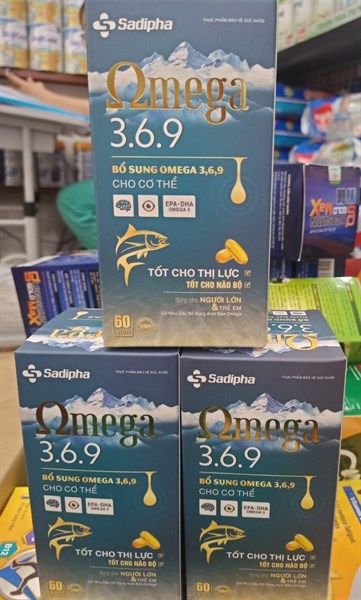 Omega 3.6.9 Sadipha, hỗ trợ tốt cho thị lực và não bộ lọ 60 viên