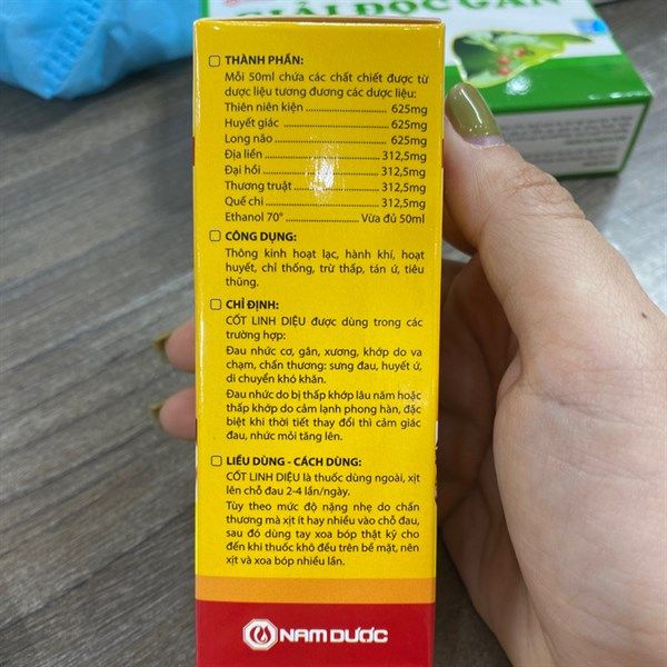 Cốt linh diệu - xoa bóp tan bầm tím lọ 50ml