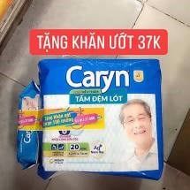 Bỉm Caryn đệm lót 20m kẹp