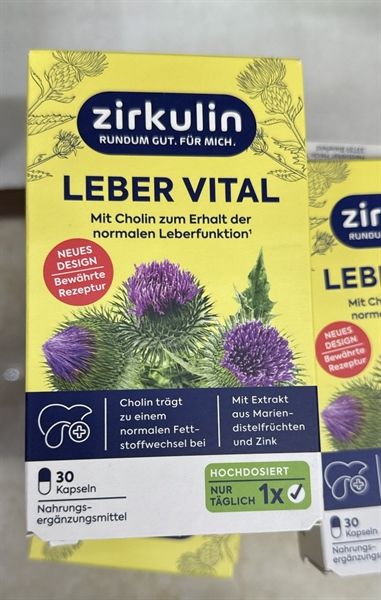 Bổ gan Đức Zirkulin leber vital hộp 30 viên