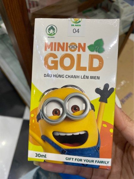 Tinh dầu húng chanh Minion Gold, hỗ trợ điều trị sốt, ho hen, cảm cúm