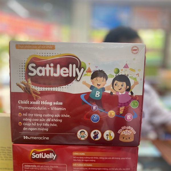 Thạch hồng sâm Satijelly hộp 30 gói