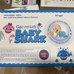 Gạc lưỡi trẻ em Baby shark Vshine (hộp 50 gói)