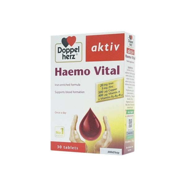 Viên uống bổ sung sắt Aktiv Haemo Vital 30 viên