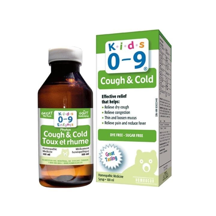 siro trị cảm cúm , cảm lạnh homeopathic kids canada ( 0 - 9 tuổi ) cough cold lọ 100ml