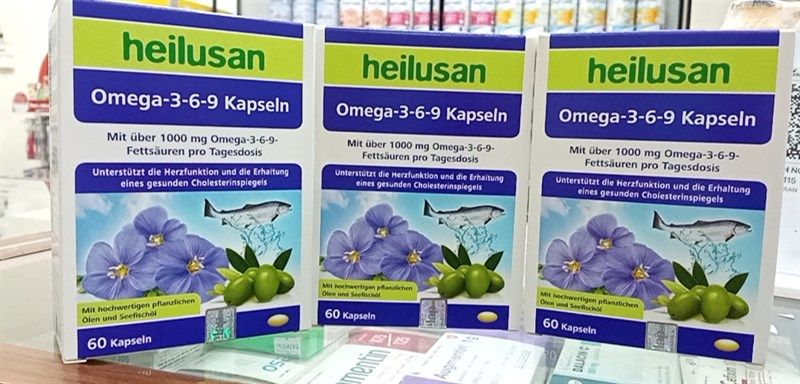 Heilusan Omega-3-6-9 Kapseln hỗ trợ giảm mỡ máu hộp 60 viên