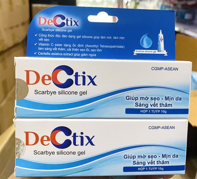 Gel mờ sẹo DECTIX Scarbye silicone gel hộp 1 tuýp 10g