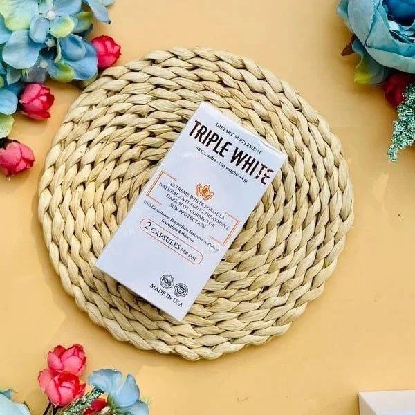 Triple White Viên uống trắng da, chống nắng, giảm lão hóa lọ 50 viên
