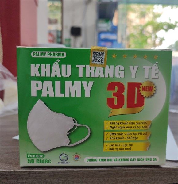 Khẩu trang Palmy 3D hộp 50 chiếc