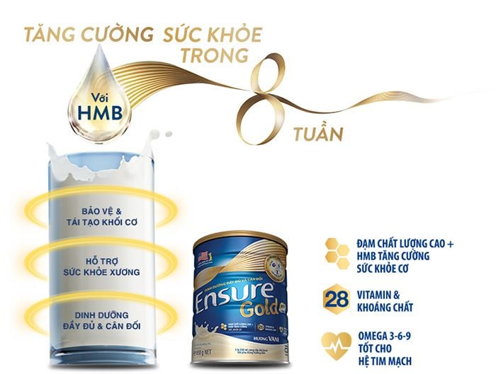 Sữa bột Abbott Ensure Gold cho người lớn tuổi 400gr và 850gr