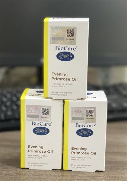 Tinh dầu hoa anh thảo BioCare Evening Primrose Oil nhập khẩu (hộp 30 viên)