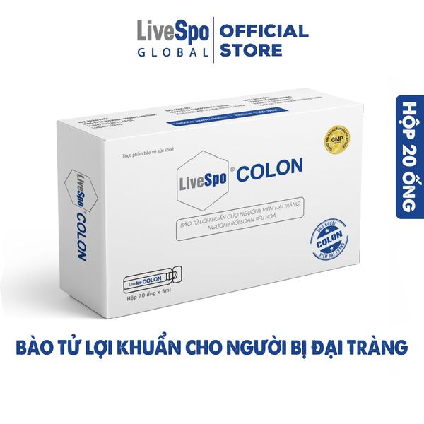 Bào tử lợi khuẩn cho người đại tràng Livespo Colon hộp 20 ống uống