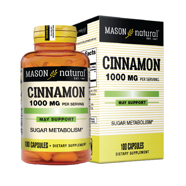 Cinnamon 1000mg Mason lọ 100v- Hỗ trợ chuyển hóa đường, tiểu đường