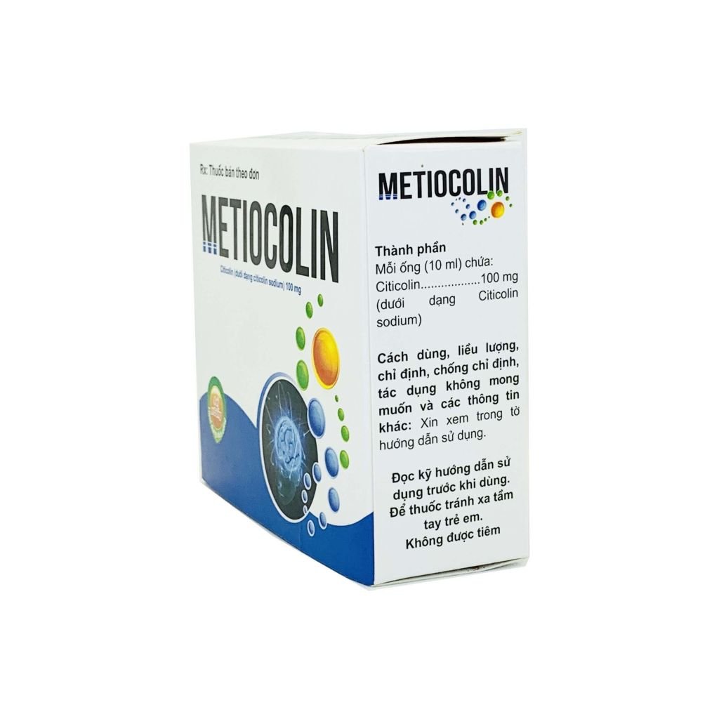 Metiocolin (citicolin 100mg) ống cho trẻ có trí tuệ kém (20 ống x 10ml)