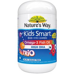 Nature's Way Kids Smart omega 3 Fish oil Trio cho trẻ trên 6 tháng tuổi lọ 60 viên