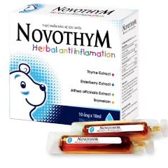 Dịch chiết thảo dược NovoThym tăng đề kháng, giảm viêm đường hô hấp cho trẻ em dưới 1 tuổi