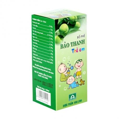 Siro Bảo Thanh trẻ em hỗ trợ giảm ho, bổ phổi chai 100ml