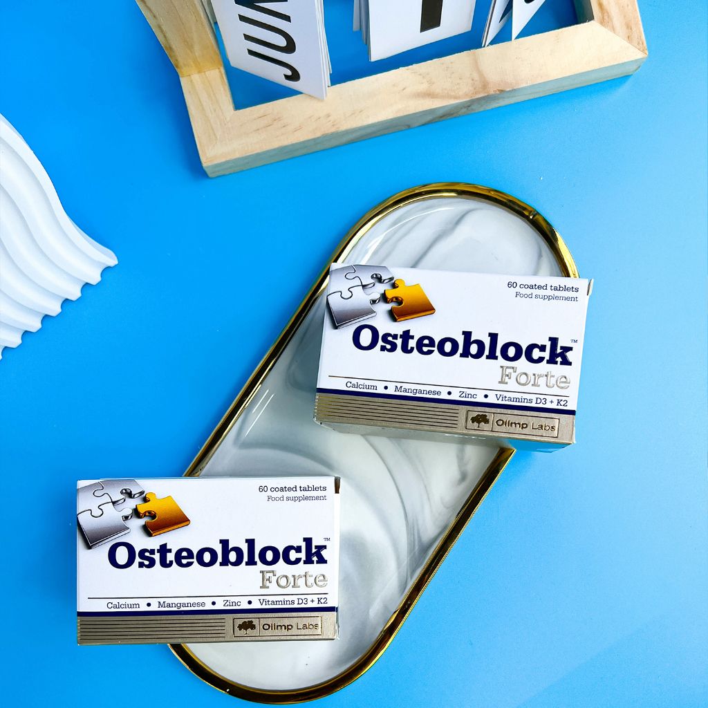 Thực phẩm bảo vệ sức khỏe Osteoblock Forte - Giúp bổ sung Canxi và Vitamin Hộp 60 viên ăn