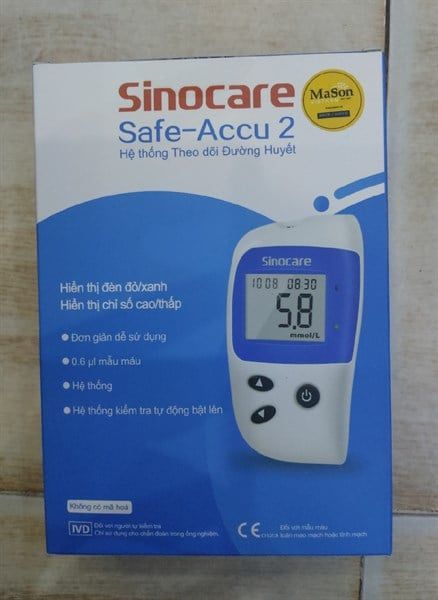 Máy test tiểu đường Sinocare Safe- Accu 2