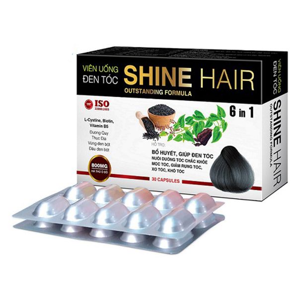 Đen tóc Shine hair hộp 30 viên