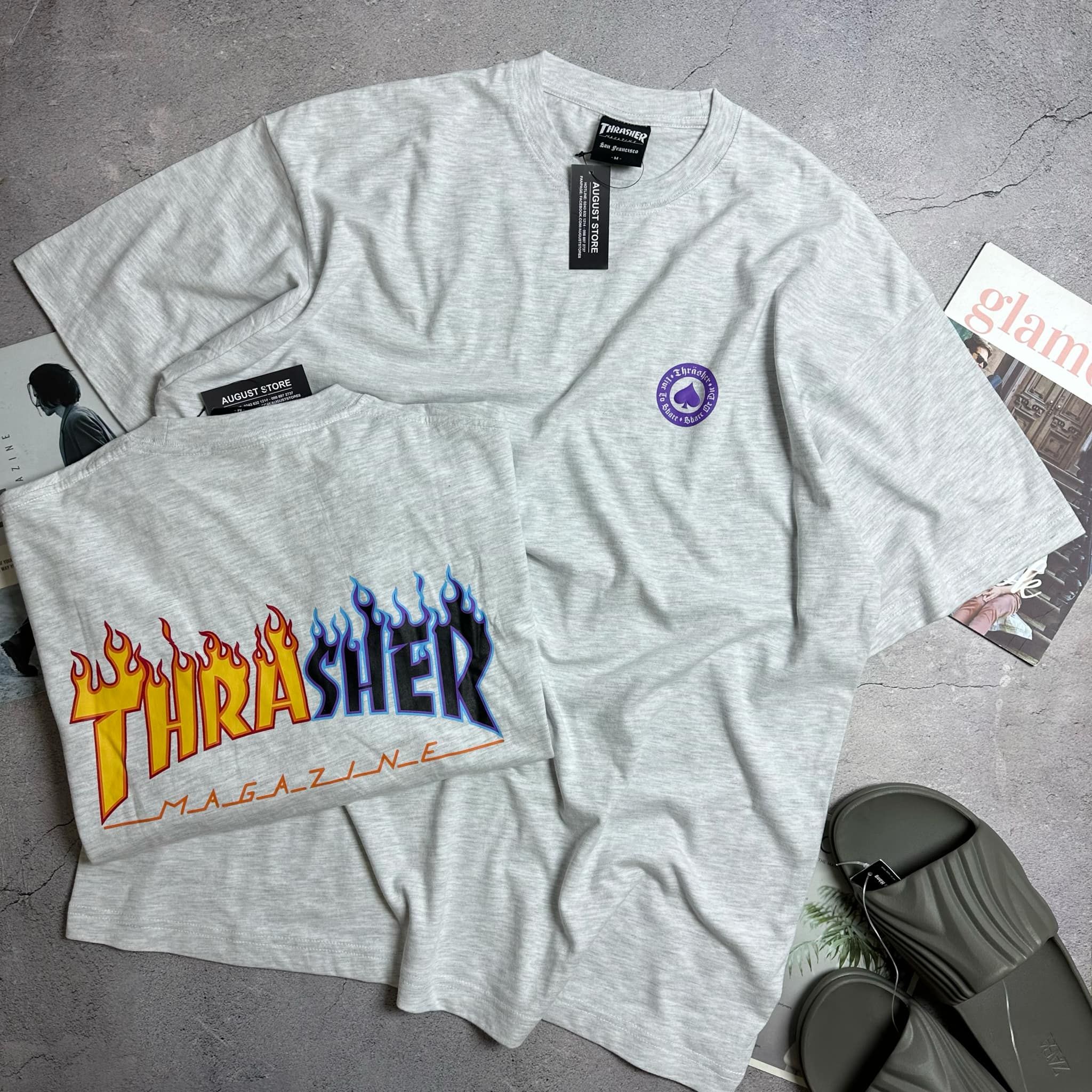 ÁO CT THRA.SHER IN CHỮ LỬA 5033