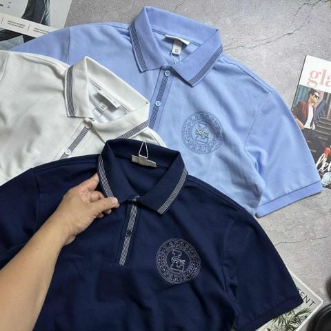 POLO LA.COSTE VIỀN KẺ LOGO NGỰC 6692