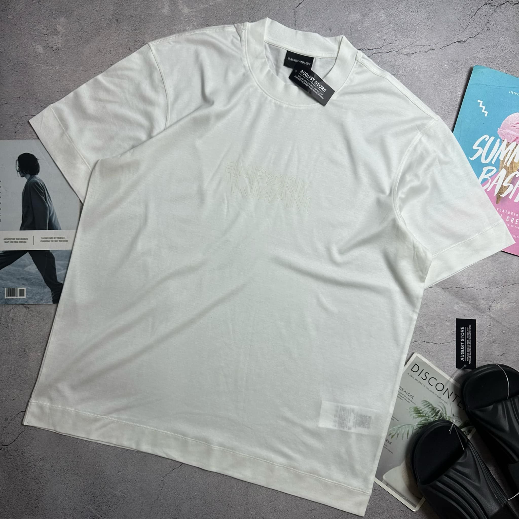 ÁO CT ARMANI LOGO VẢI TENCEL 3632