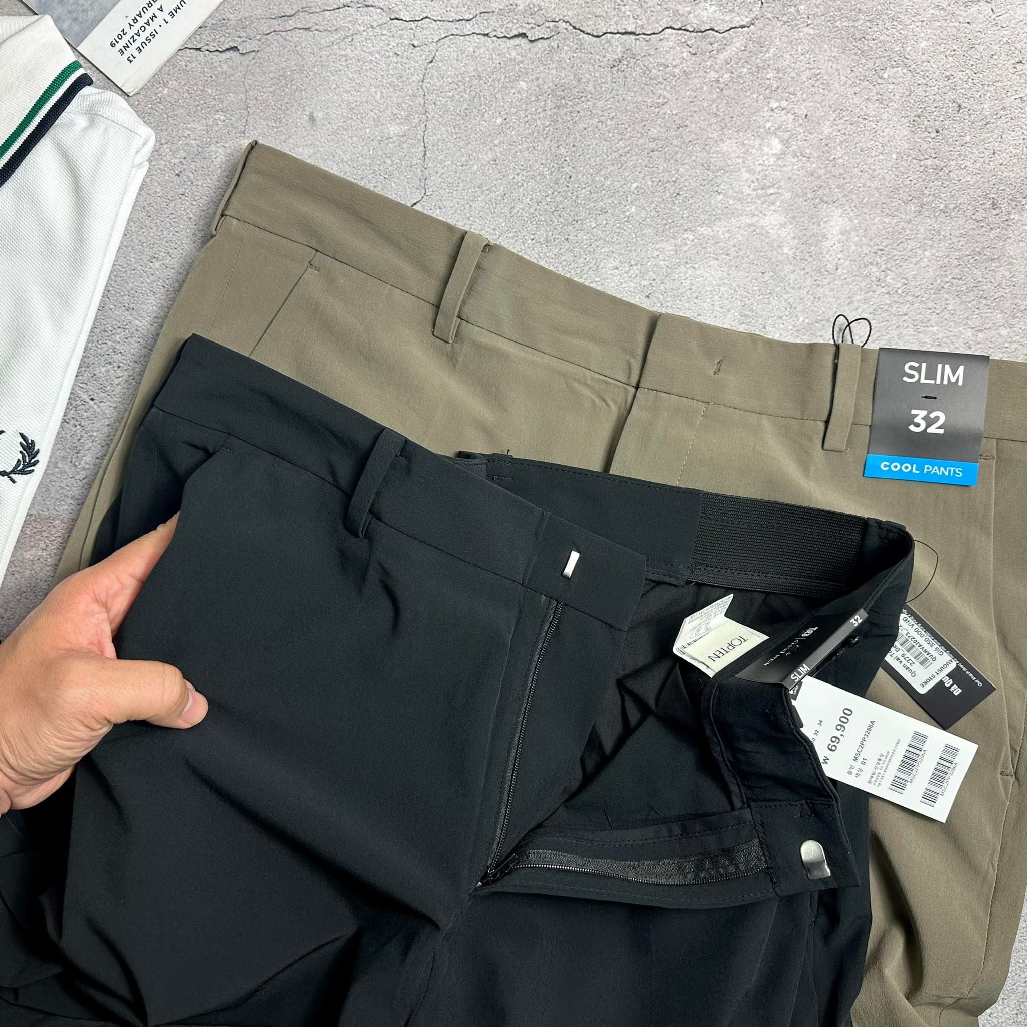 QUẦN VẢI CẠP CHUN TOP.10 SLIM 2379